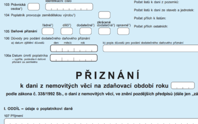 Informace k dani z nemovitých věcí